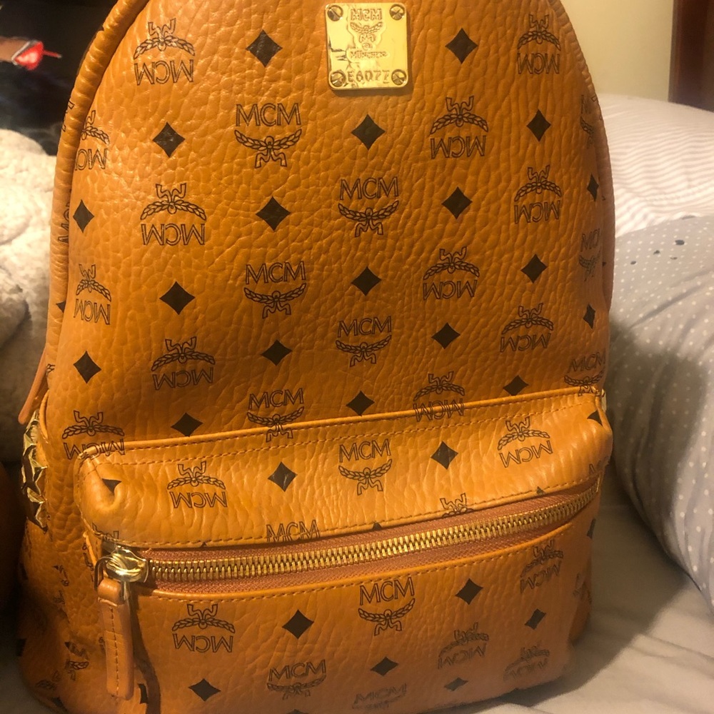 AUTHENTIC STUD MCM MEDIUM SIZED BACKPACK